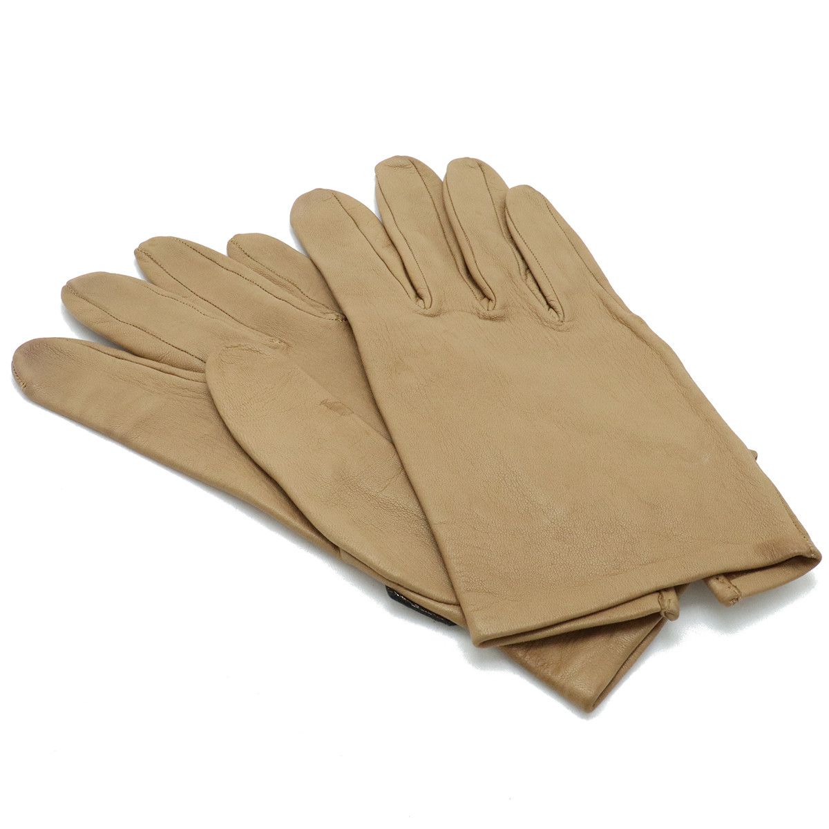 Hermes Hermes Hermes Lambskin H Logo Gloves Leather Gloves #7.5 DUTY FREE for USA Size ONE SIZE - 2 Thumbnail