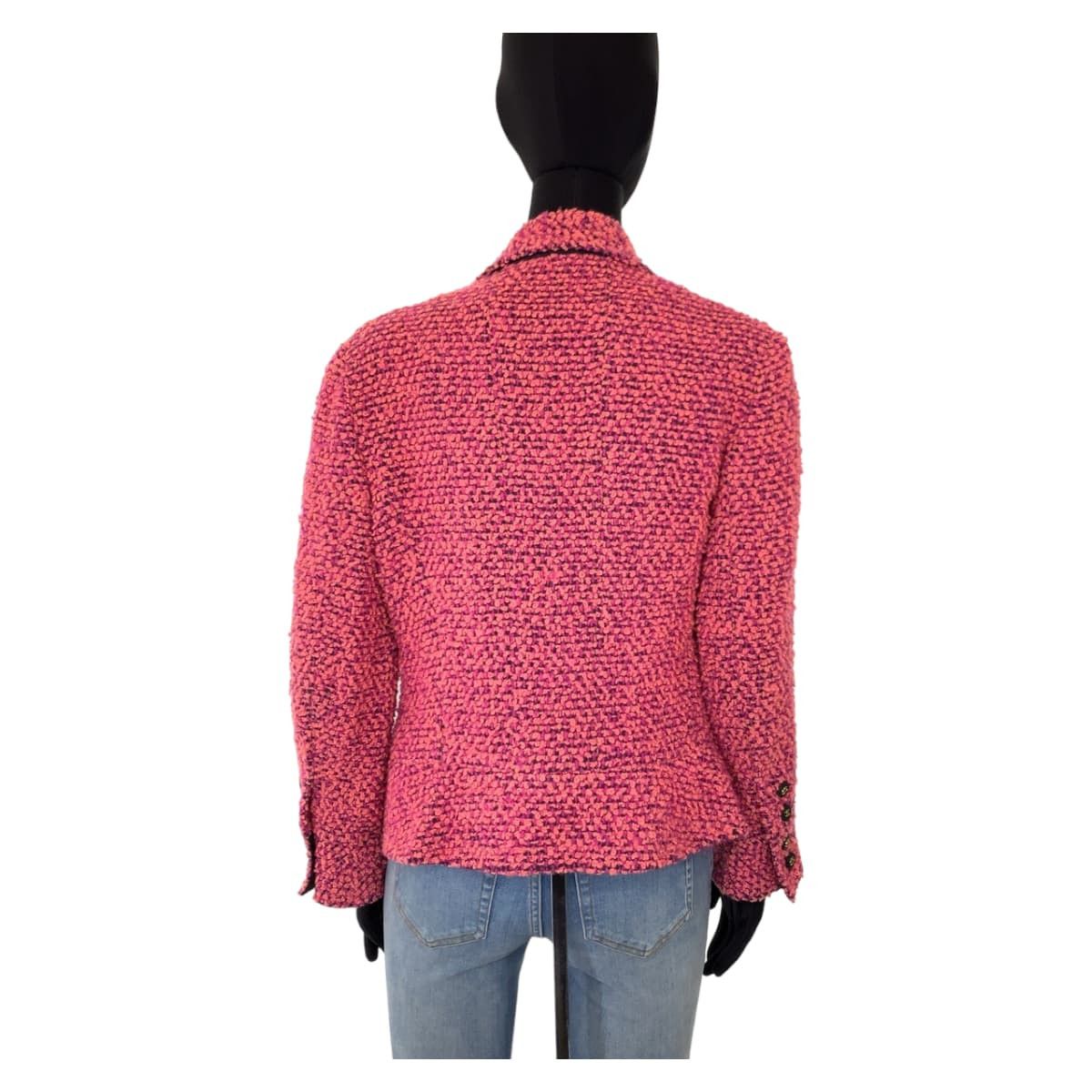 Chanel Chanel Chanel Vintage Pink Wool Tailored Jacket Canvas Tops PO3826WO2180 in Great Condition Size ONE SIZE - 4 Thumbnail