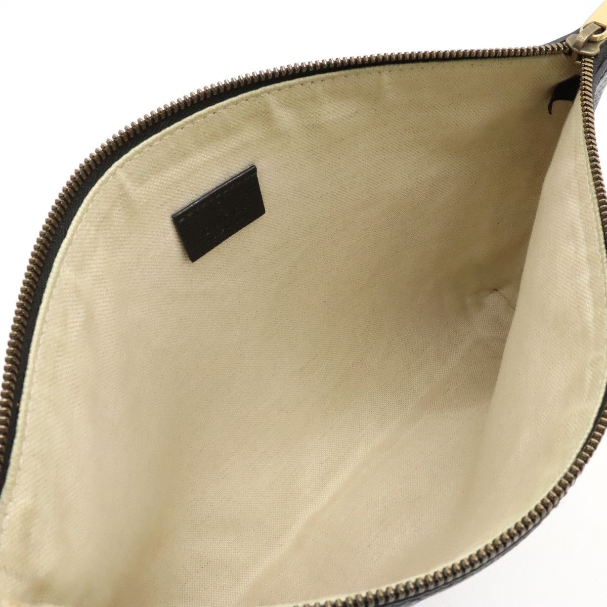 Gucci Gucci Gucci Leather Logo Print Medium Clutch Bag 572770 Leather Other 572770 in Very Good Condition Size ONE SIZE - 4 Thumbnail