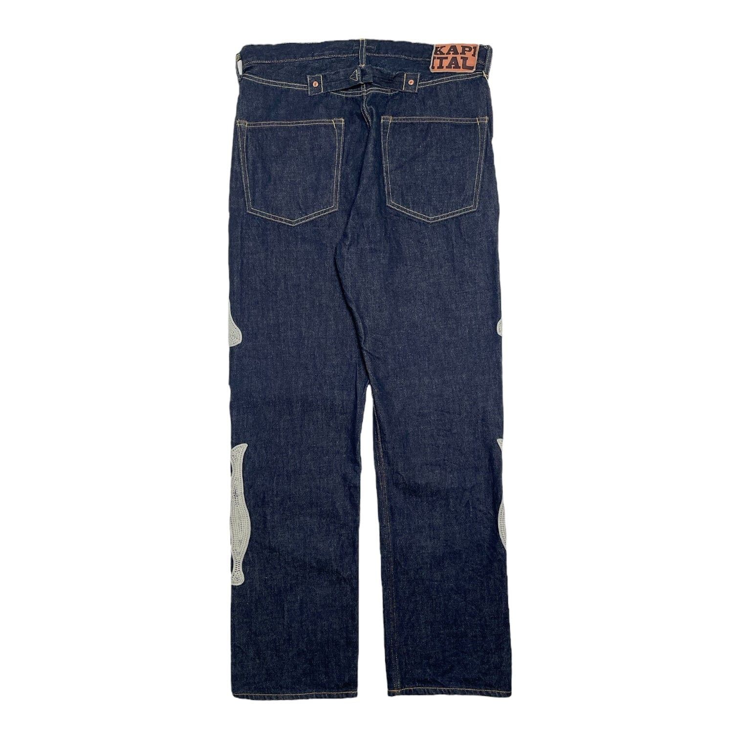 Kapital Skeleton Bones Jeans Raw Indigo | Grailed 