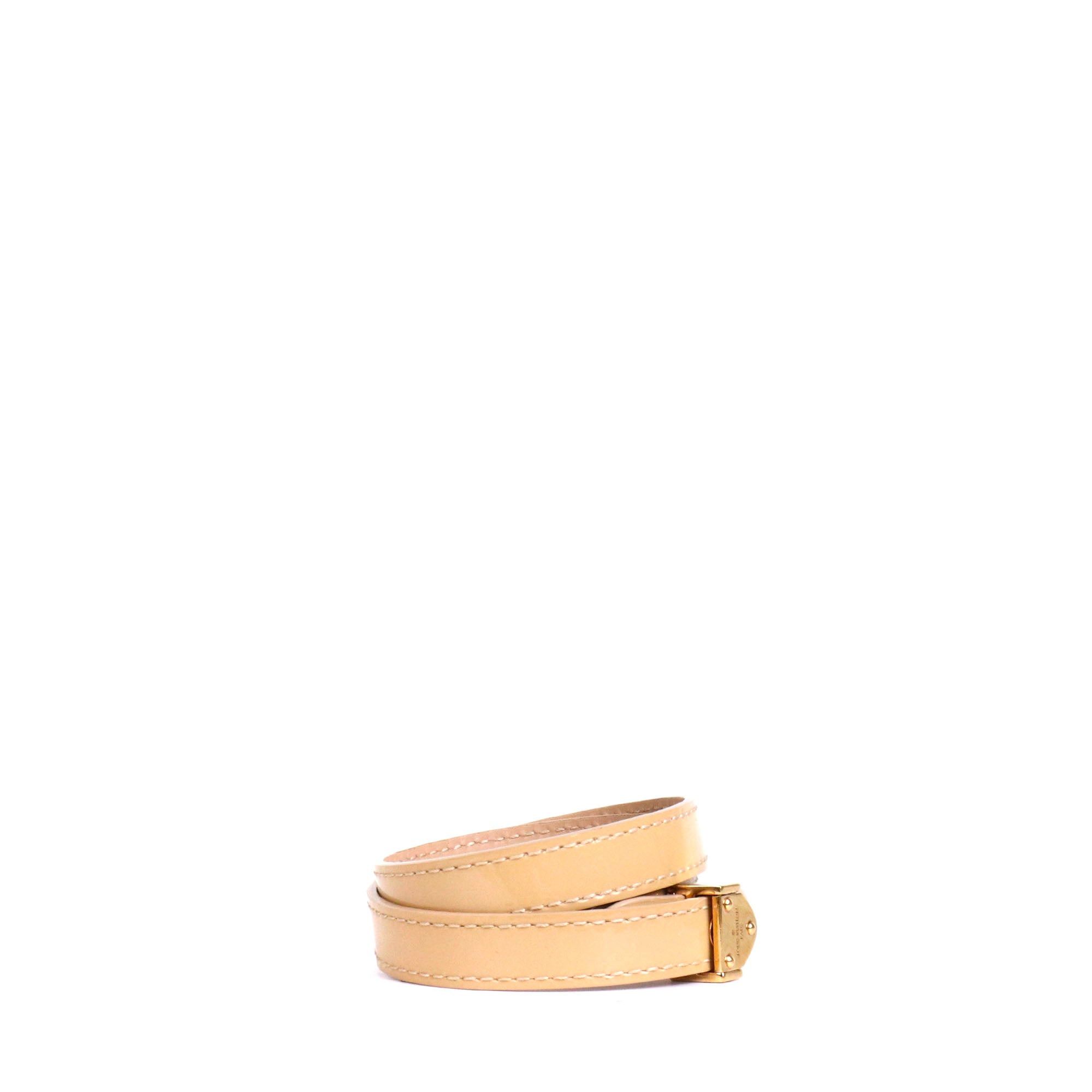Louis Vuitton LOUIS VUITTON - Louis Vuitton triple tour bracelet in beige leather (T17) Size ONE SIZE - 2 Thumbnail
