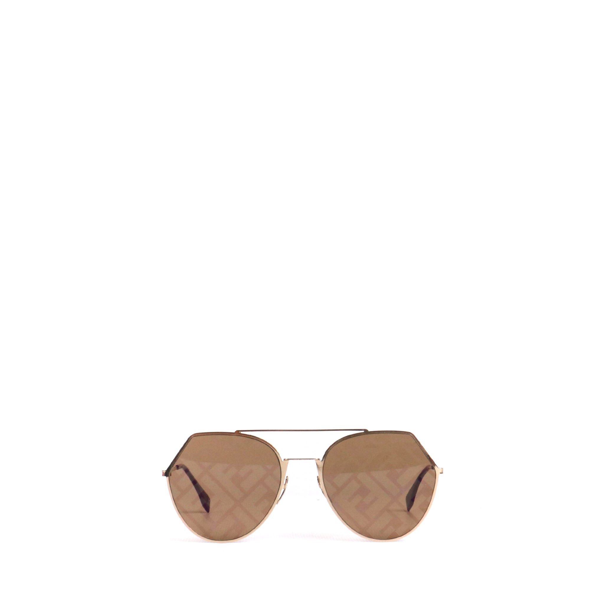 Fendi FENDI - Fendi Aviator sunglasses in gold metal Size ONE SIZE - 2 Thumbnail