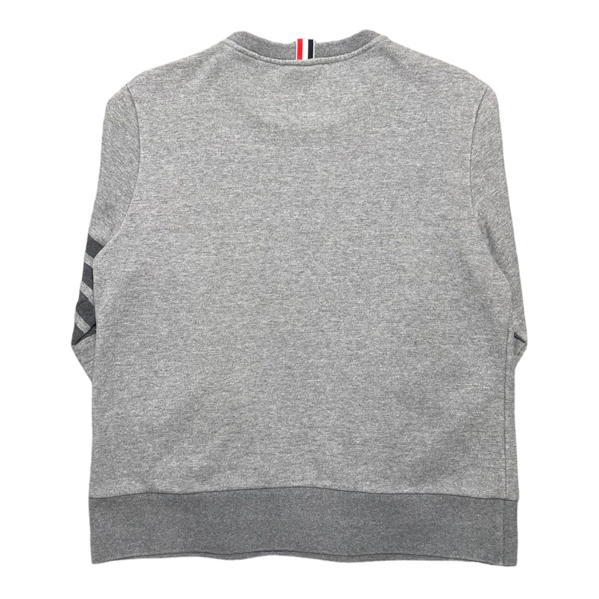 Thom Browne Engineered 4 Bar Classic Crewneck Sweatshirt Grey Black Size US M / EU 48-50 / 2 - 2 Thumbnail