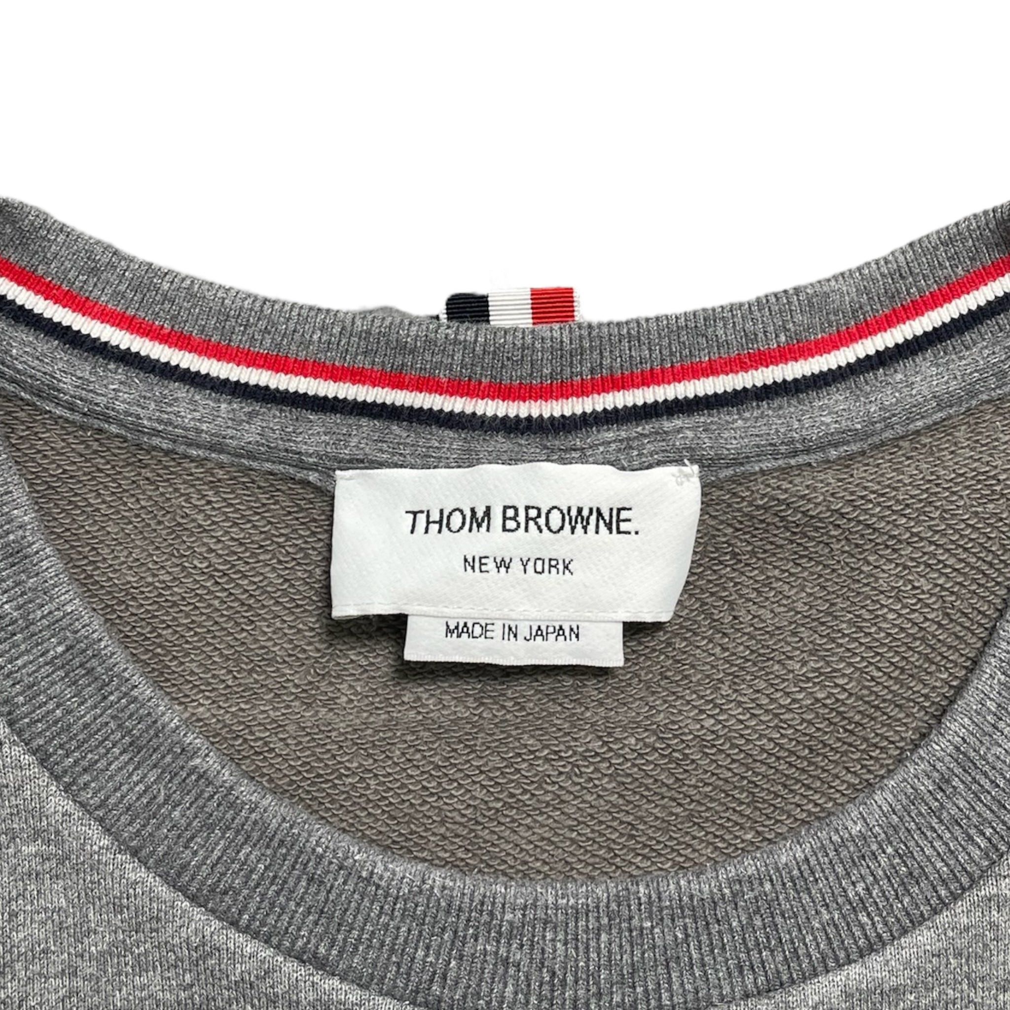 Thom Browne Engineered 4 Bar Classic Crewneck Sweatshirt Grey Black Size US M / EU 48-50 / 2 - 4 Thumbnail