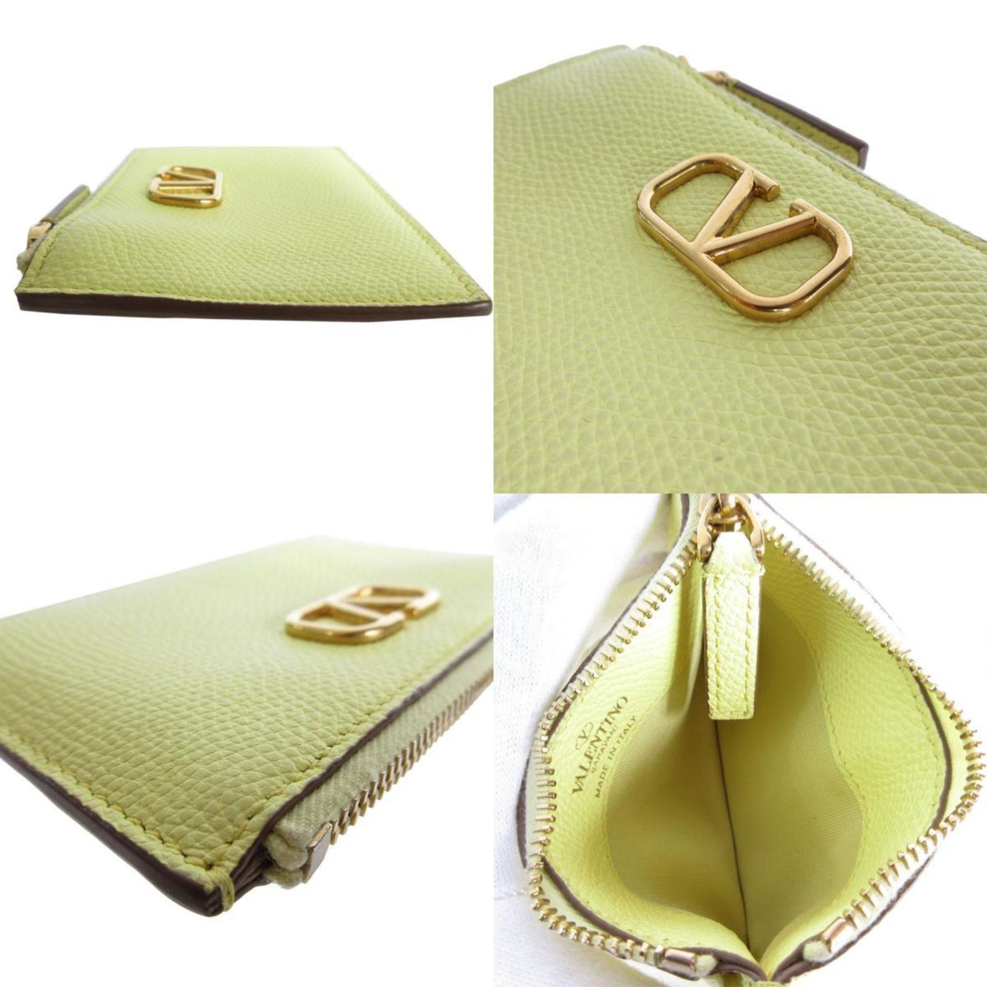 Valentino Valentino Garavani Business Card Holder, Case, Wallet, Coin Leather, Yellow Gold, Men's, s0187g Size ONE SIZE - 4 Thumbnail