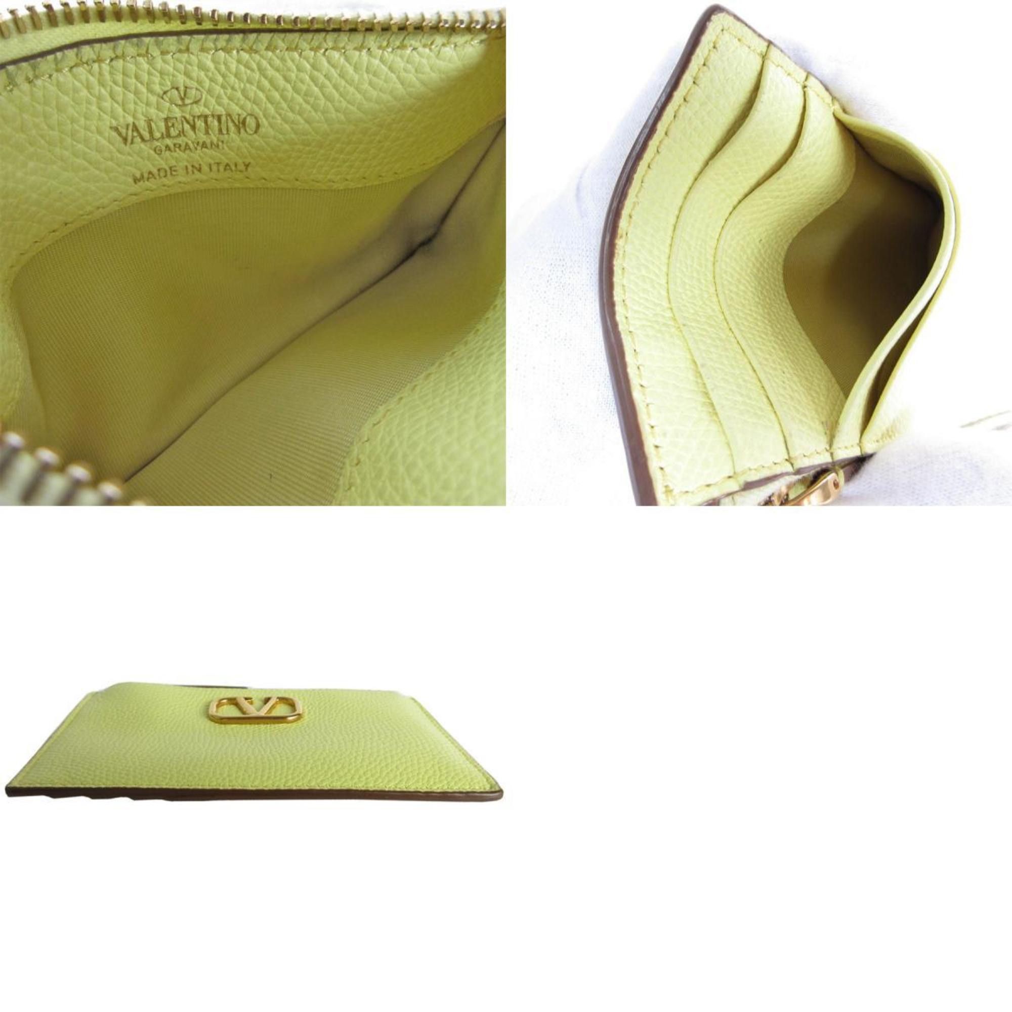 Valentino Valentino Garavani Business Card Holder, Case, Wallet, Coin Leather, Yellow Gold, Men's, s0187g Size ONE SIZE - 5 Thumbnail
