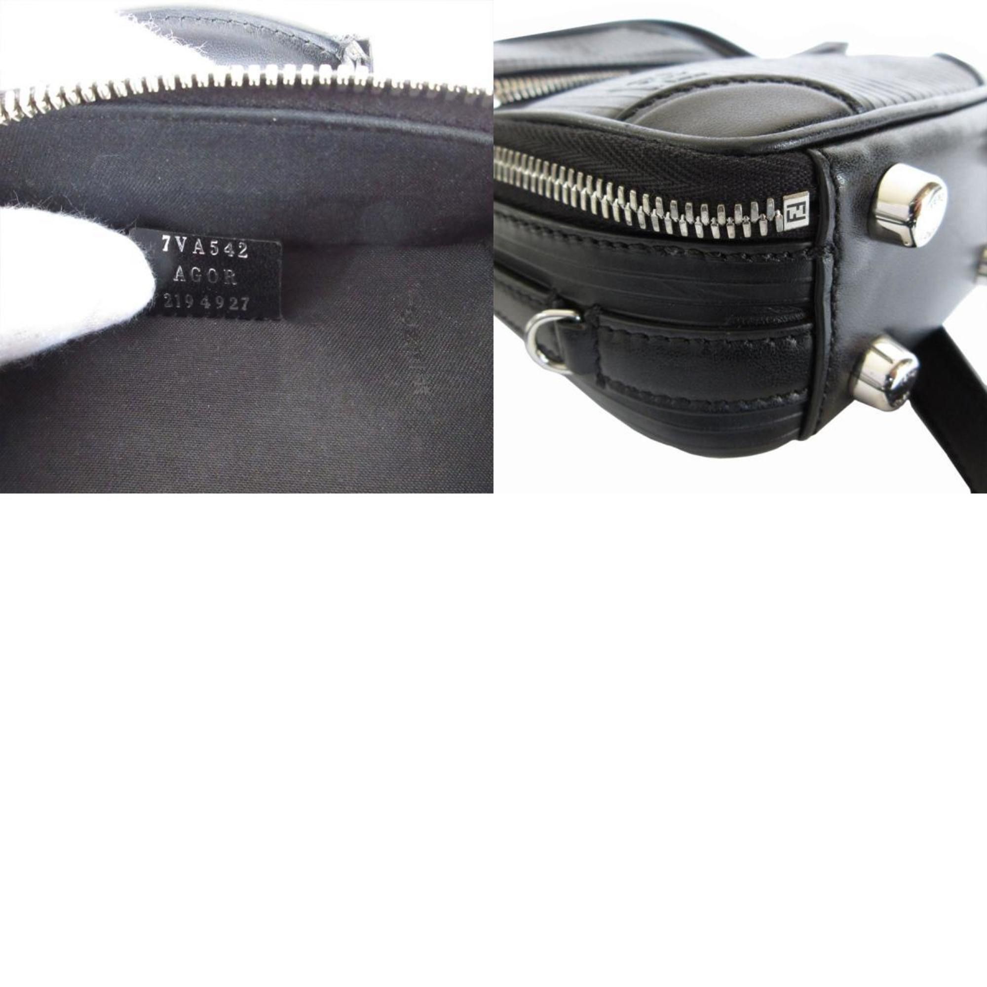 Fendi FENDI shoulder bag handbag leather black silver men's s0083f Size ONE SIZE - 5 Thumbnail