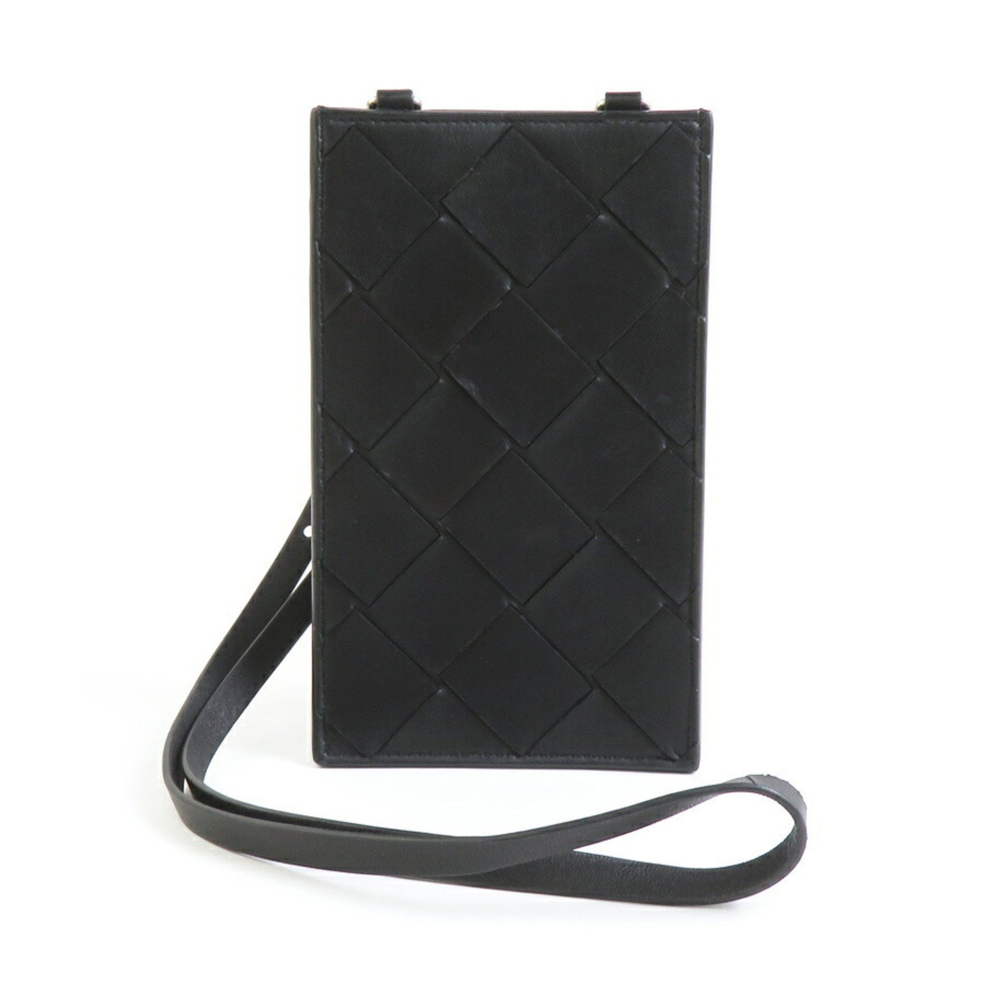 Bottega Veneta BOTTEGA VENETA Neck Strap Phone Pouch Intrecciato Leather Black Men's e59161j Size ONE SIZE - 2 Thumbnail