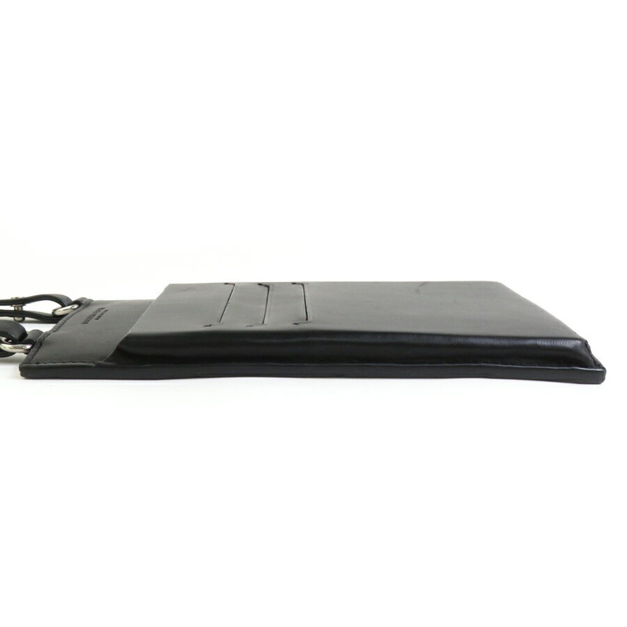 Bottega Veneta BOTTEGA VENETA Neck Strap Phone Pouch Intrecciato Leather Black Men's e59161j Size ONE SIZE - 3 Thumbnail