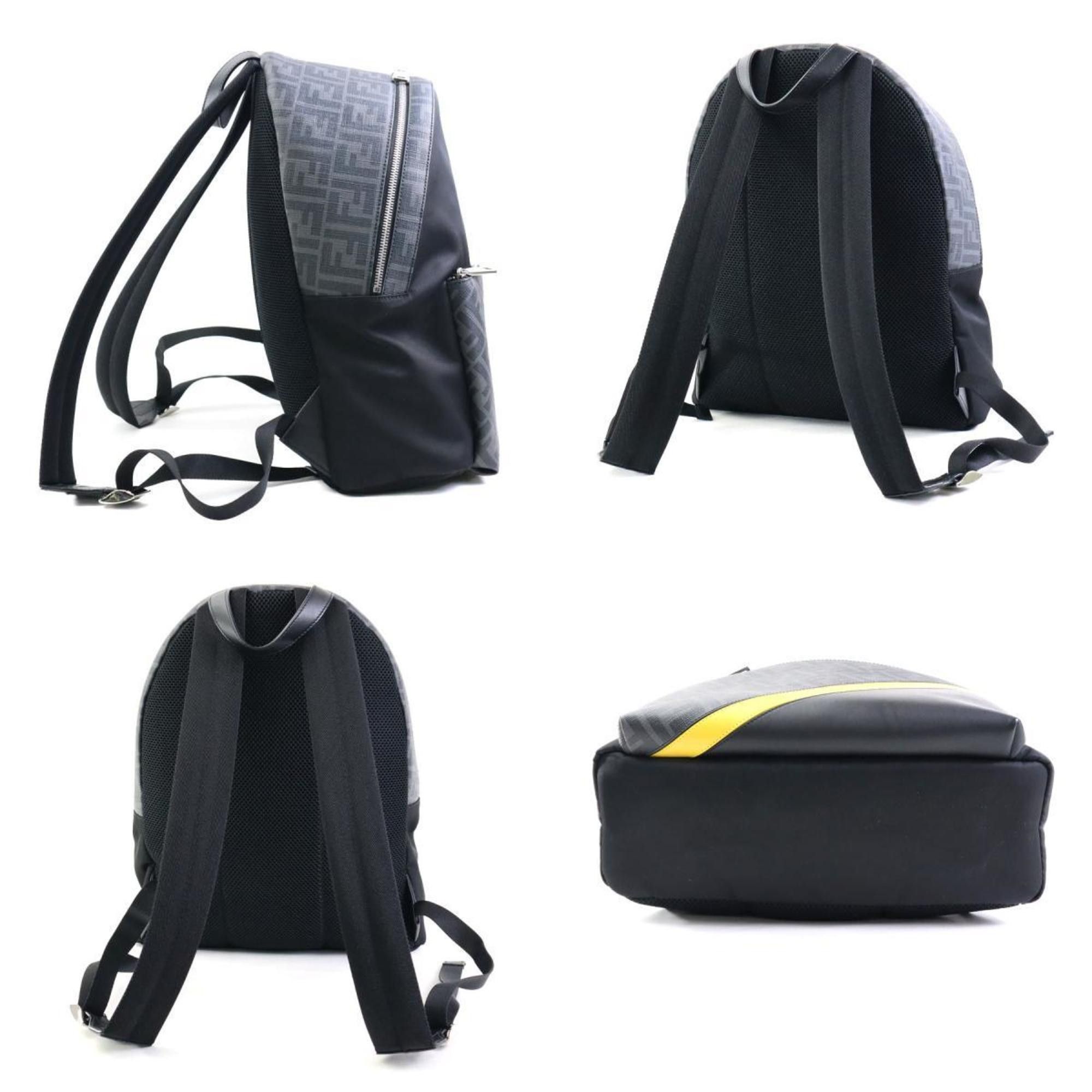 Fendi FENDI Backpack Zucca Nylon Leather Black Men's 7VZ042 A9XT 99970g Size ONE SIZE - 2 Thumbnail