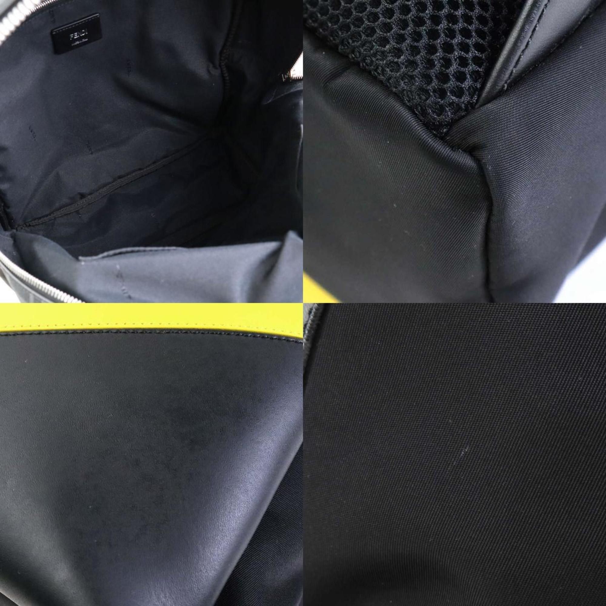 Fendi FENDI Backpack Zucca Nylon Leather Black Men's 7VZ042 A9XT 99970g Size ONE SIZE - 3 Thumbnail
