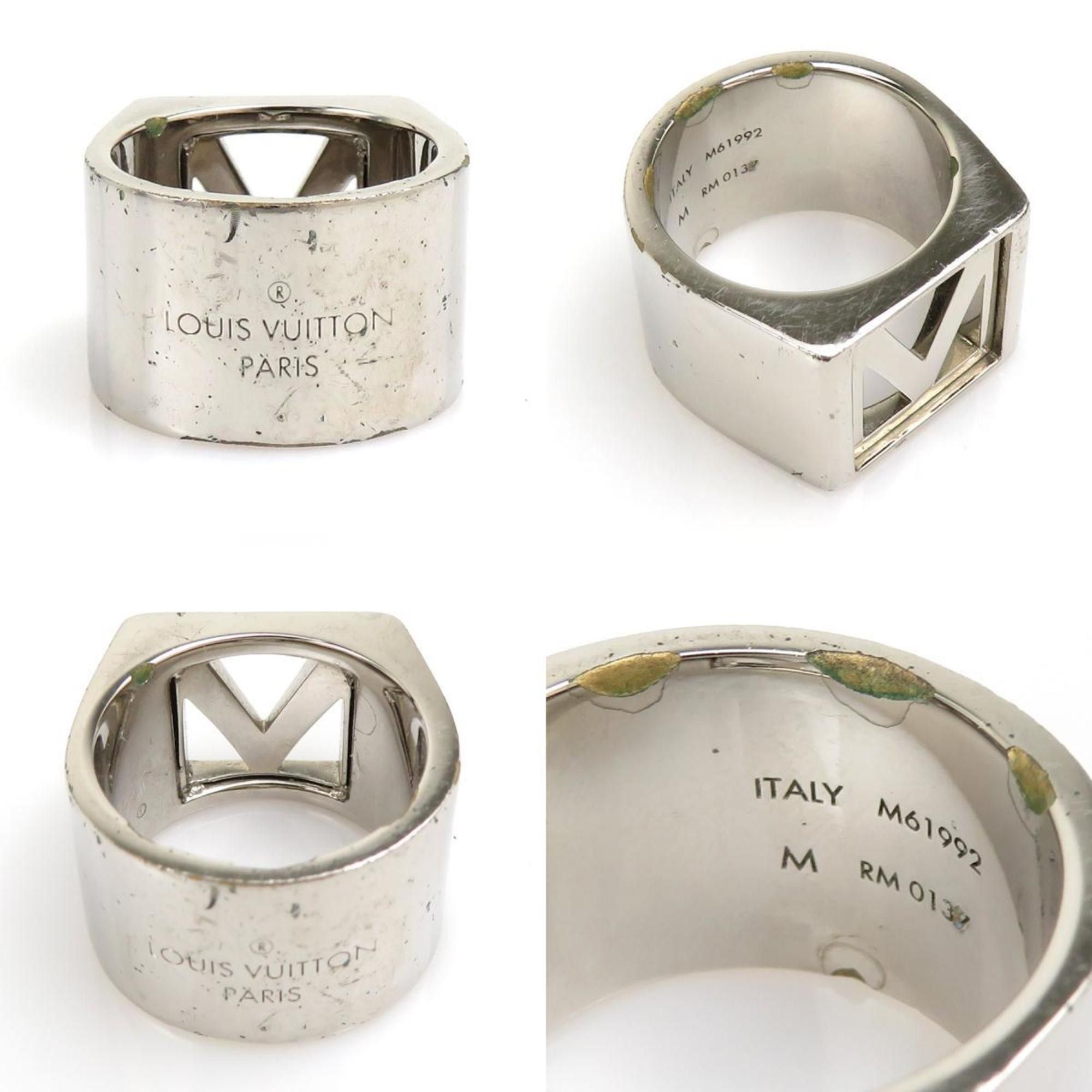 Louis Vuitton Louis Vuitton Ring Chivalier V Square Metal Silver Men's M61992 h30522a Size ONE SIZE - 4 Thumbnail
