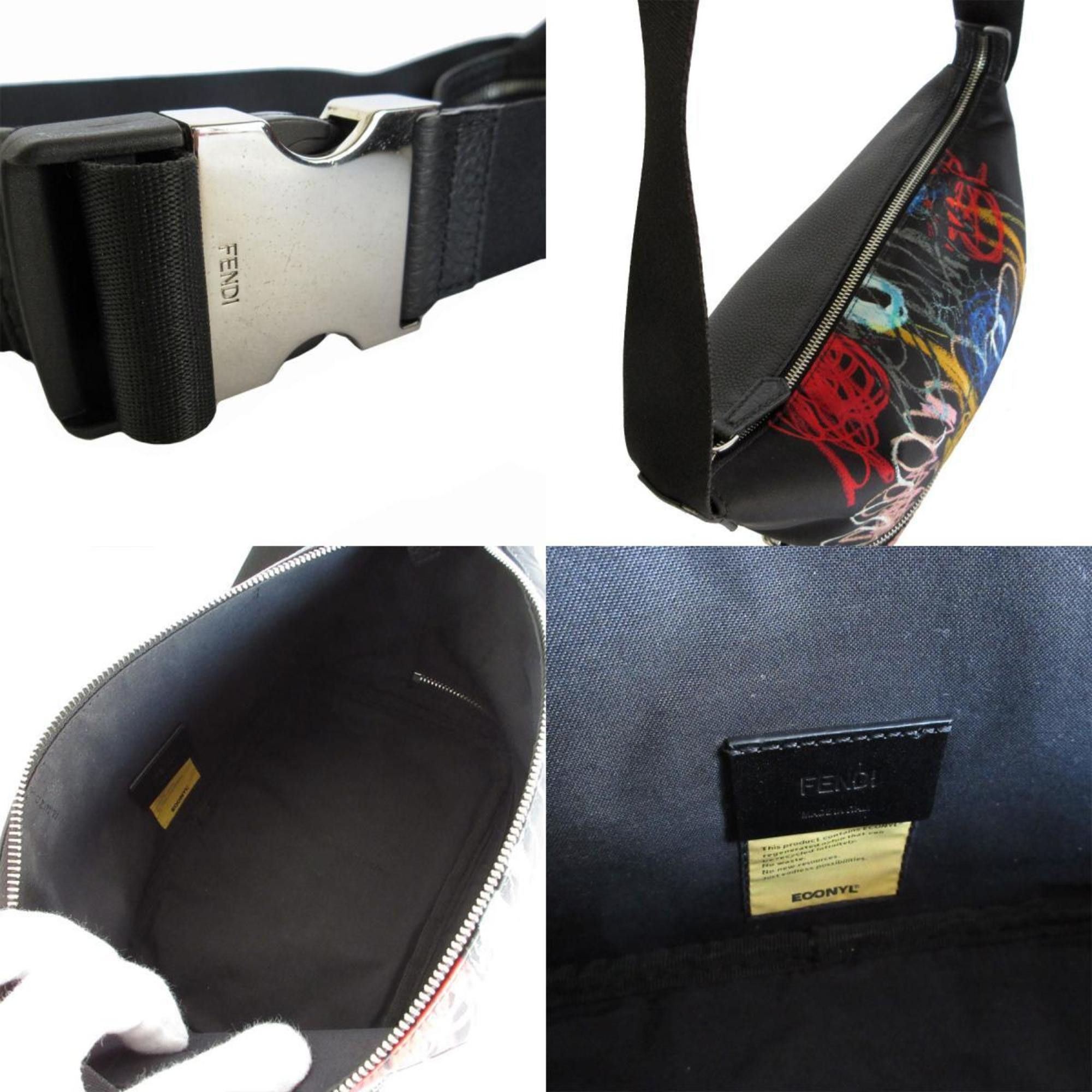 Fendi FENDI Body bag Shoulder Nylon Leather Black Multicolor Silver Men's s0240i Size ONE SIZE - 4 Thumbnail