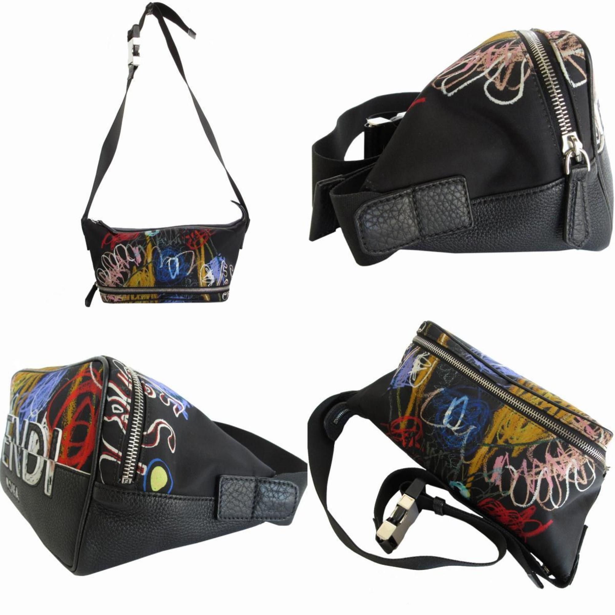 Fendi FENDI Body bag Shoulder Nylon Leather Black Multicolor Silver Men's s0240i Size ONE SIZE - 3 Thumbnail