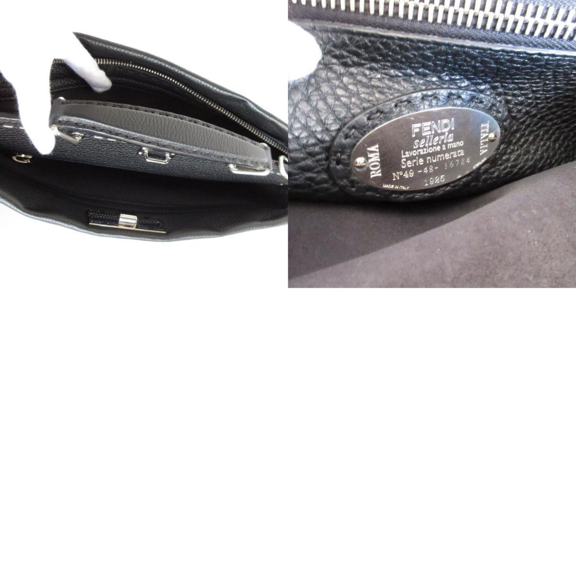 Fendi FENDI handbag shoulder bag Selleria Peekaboo Fit leather black silver men's s0196a Size ONE SIZE - 5 Thumbnail
