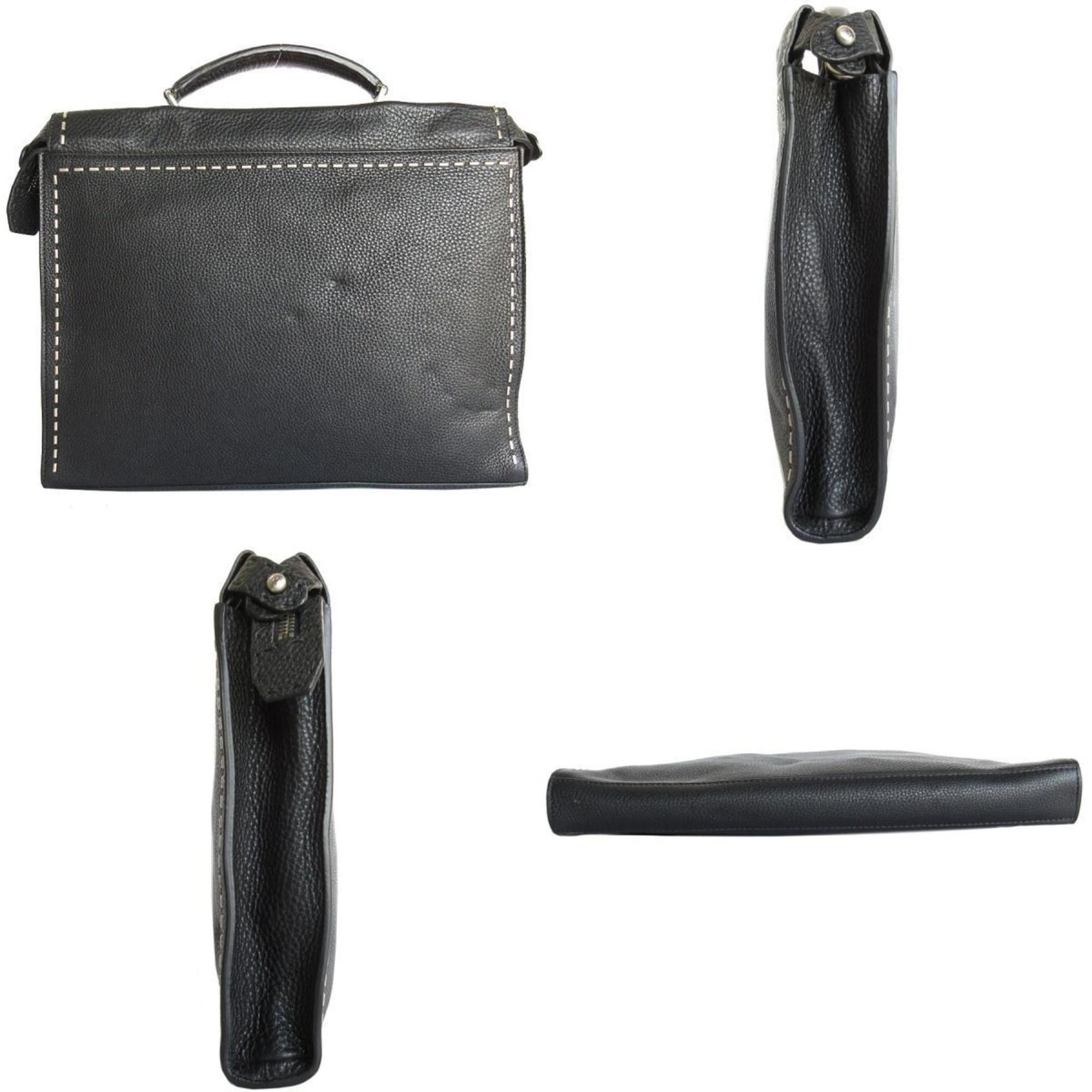 Fendi FENDI handbag shoulder bag Selleria Peekaboo Fit leather black silver men's s0196a Size ONE SIZE - 3 Thumbnail