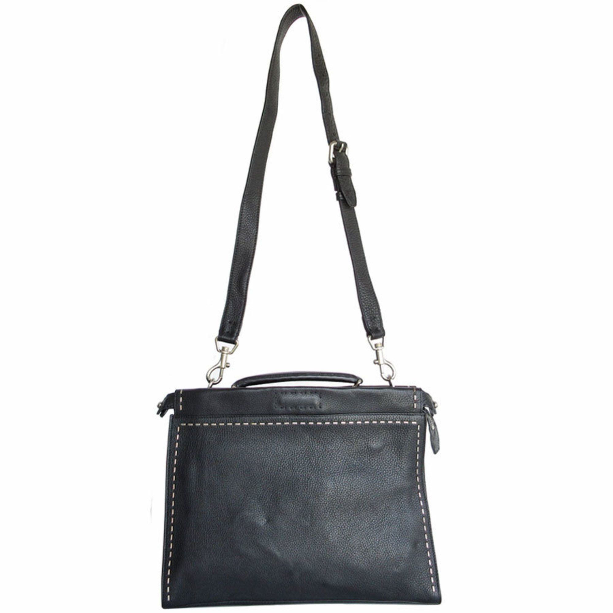 Fendi FENDI handbag shoulder bag Selleria Peekaboo Fit leather black silver men's s0196a Size ONE SIZE - 2 Thumbnail