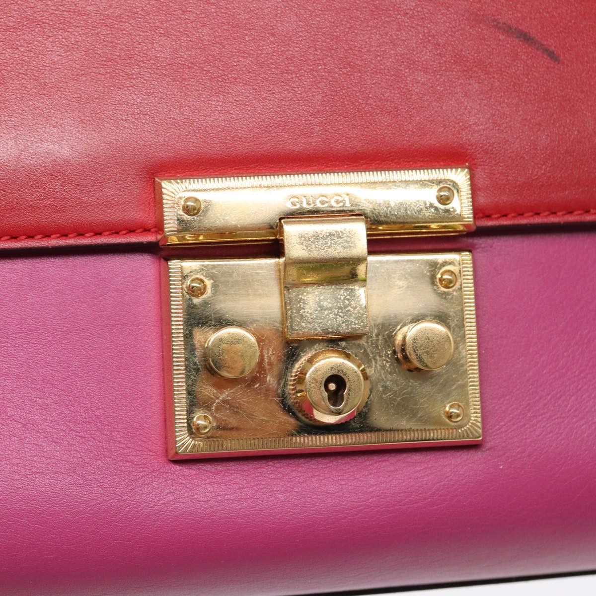 Gucci Padlock Red Leather Shoulder Bag (Pre-Owned) Size ONE SIZE - 17 Thumbnail