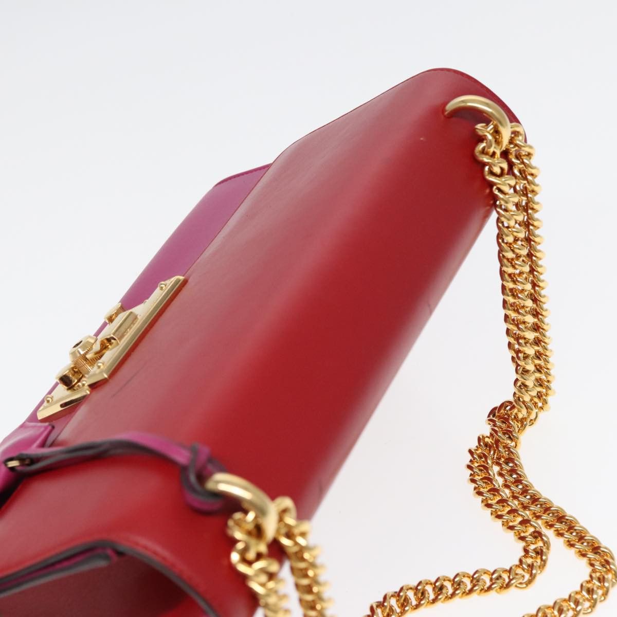 Gucci Padlock Red Leather Shoulder Bag (Pre-Owned) Size ONE SIZE - 3 Thumbnail