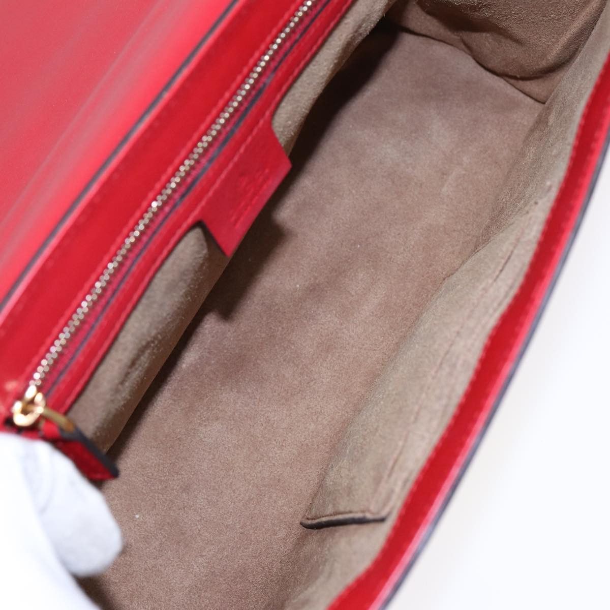 Gucci Padlock Red Leather Shoulder Bag (Pre-Owned) Size ONE SIZE - 4 Thumbnail