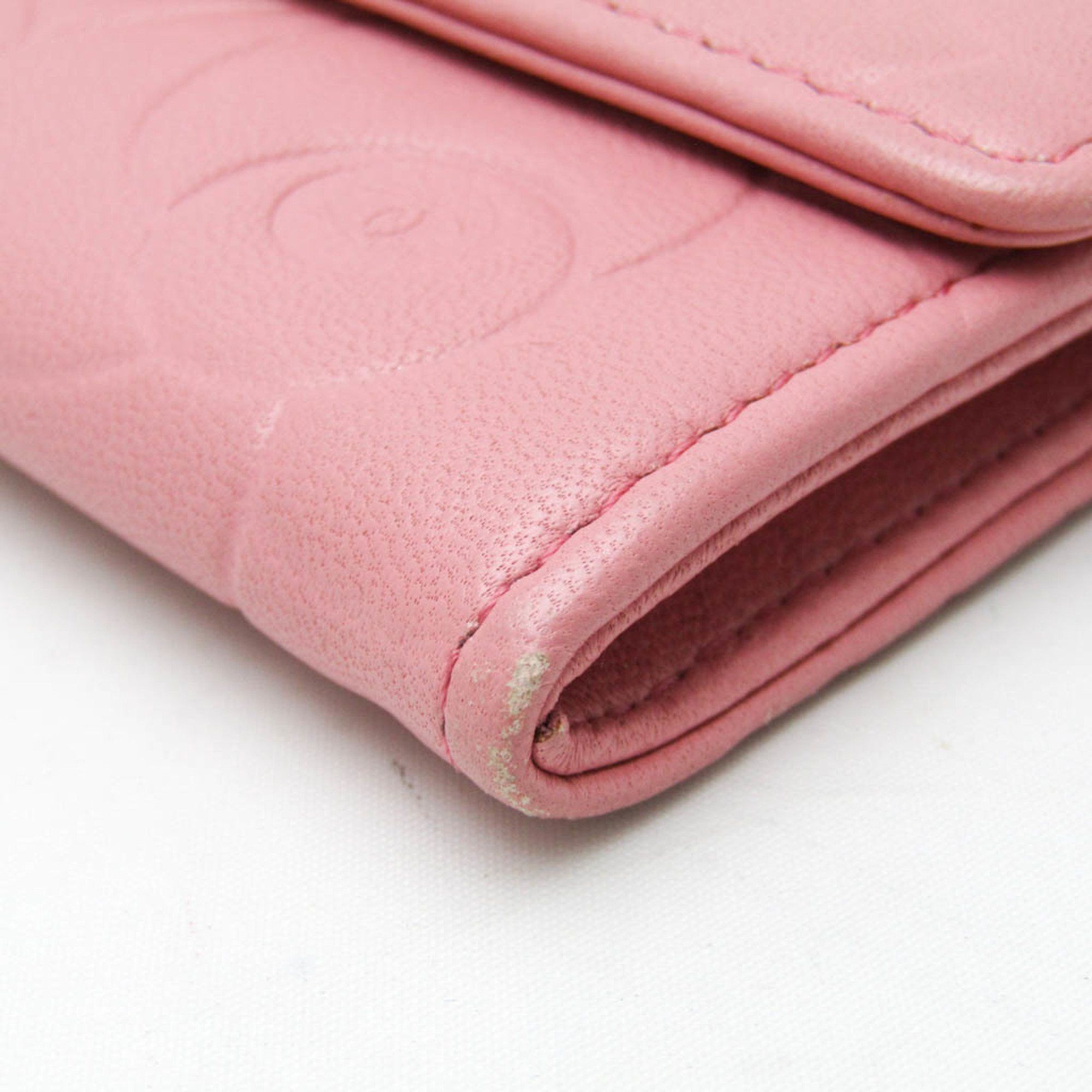 Chanel Camellia Pink Leather Wallet (Pre-Owned) Size ONE SIZE - 3 Thumbnail