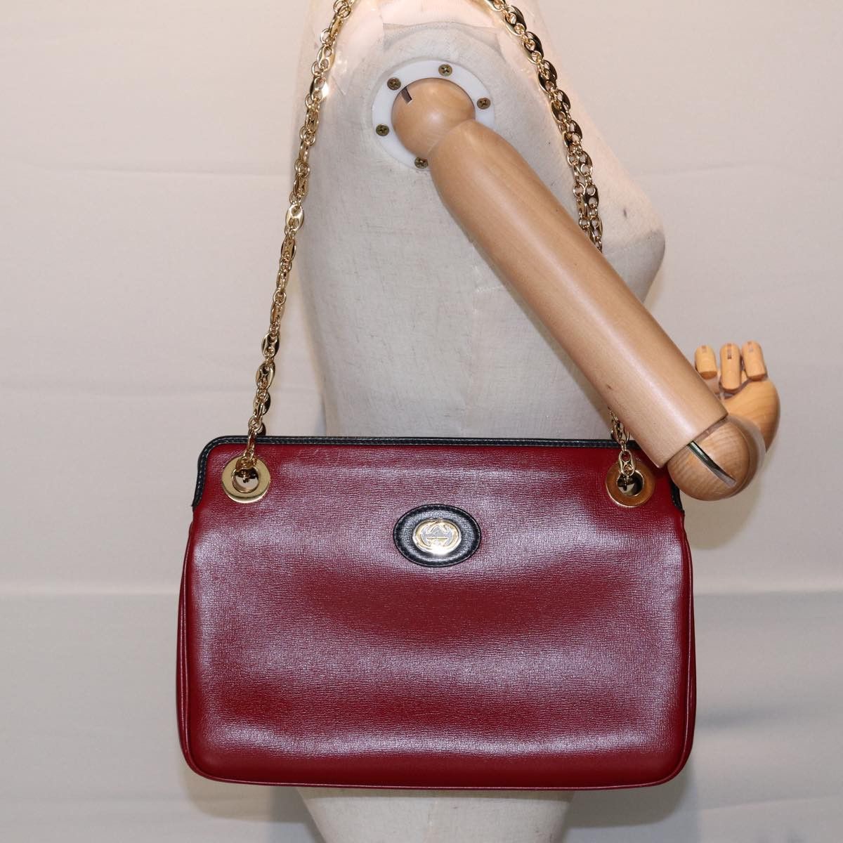 Gucci Marina Red Leather Shoulder Bag (Pre-Owned) Size ONE SIZE - 7 Thumbnail