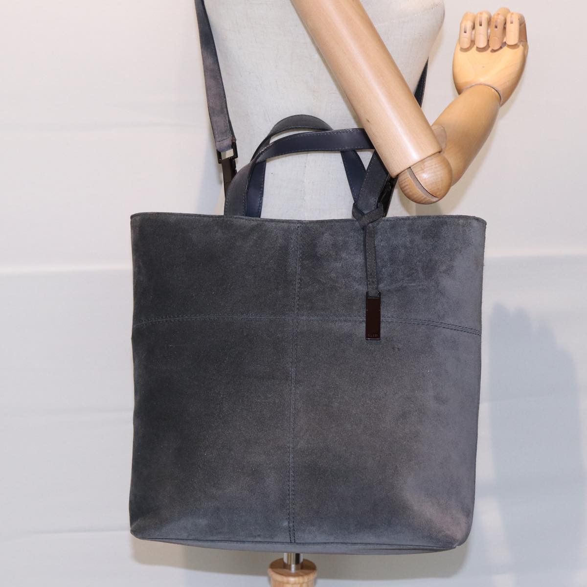 Gucci -- Grey Suede Handbag (Pre-Owned) Size ONE SIZE - 7 Thumbnail