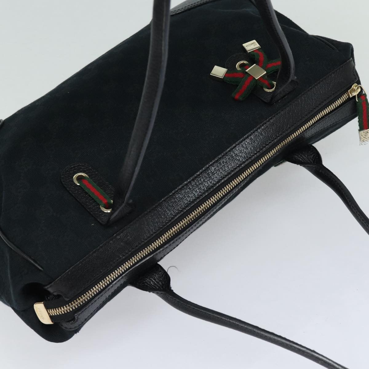 Gucci Ophidia Black Canvas Handbag (Pre-Owned) Size ONE SIZE - 10 Thumbnail