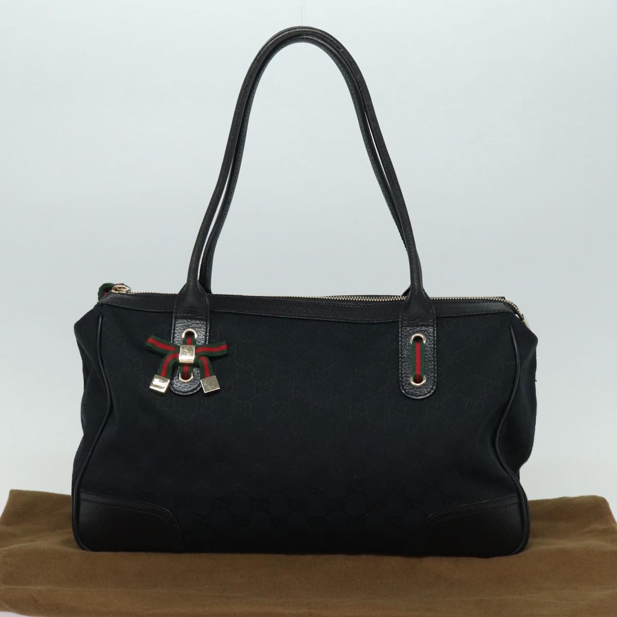 Gucci Ophidia Black Canvas Handbag (Pre-Owned) Size ONE SIZE - 7 Thumbnail