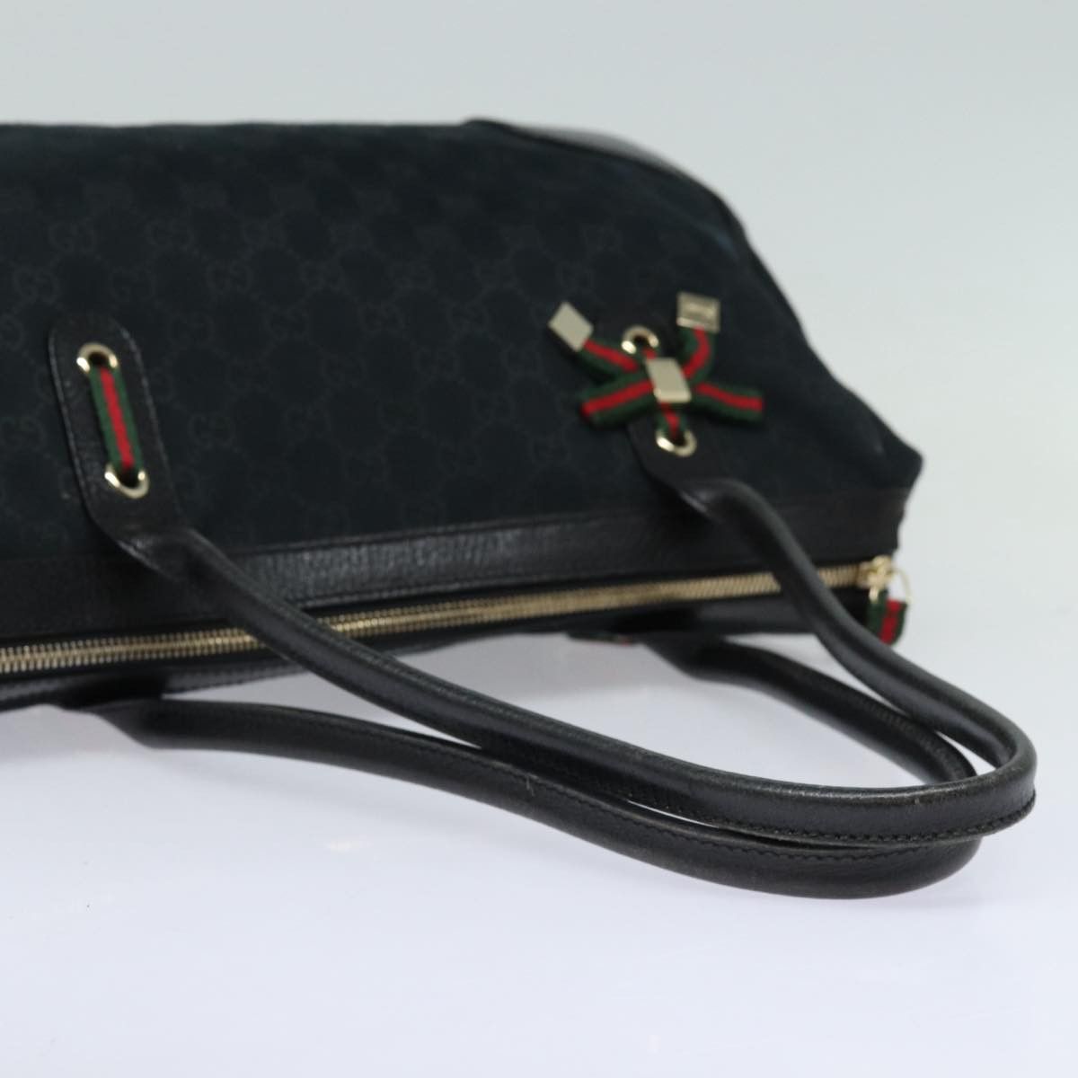 Gucci Ophidia Black Canvas Handbag (Pre-Owned) Size ONE SIZE - 11 Thumbnail