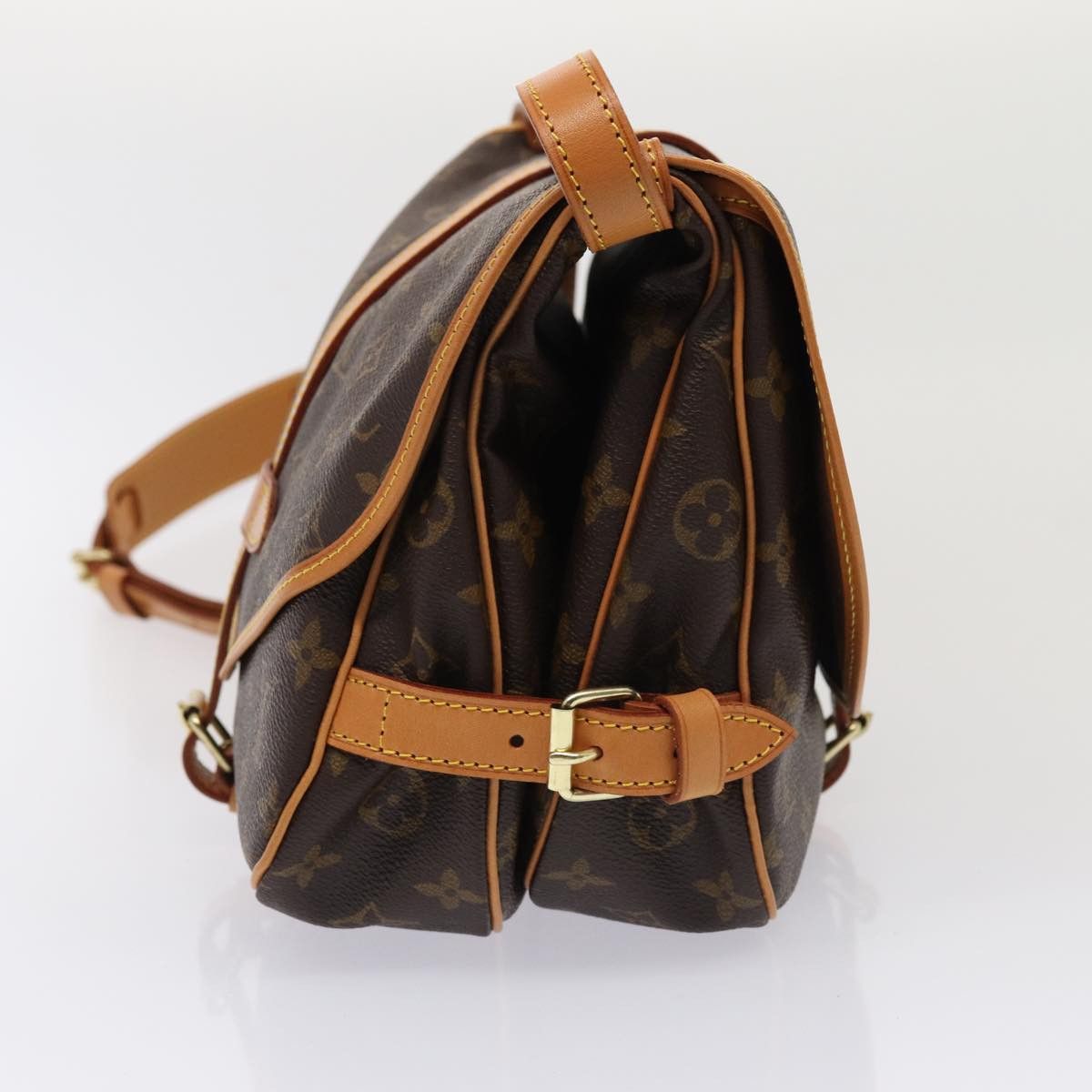 Louis Vuitton Saumur Brown Canvas Shoulder Bag (Pre-Owned) Size ONE SIZE - 8 Thumbnail