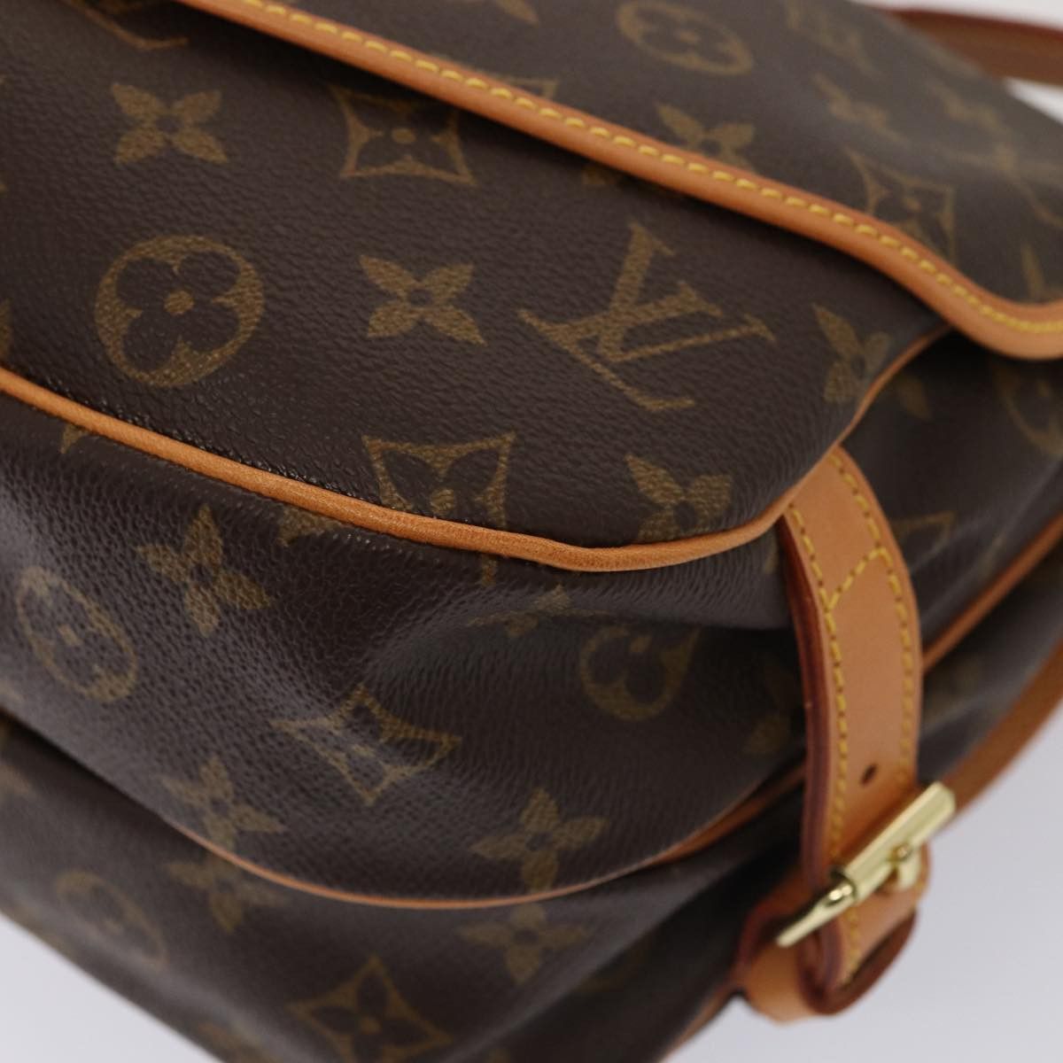 Louis Vuitton Saumur Brown Canvas Shoulder Bag (Pre-Owned) Size ONE SIZE - 12 Thumbnail