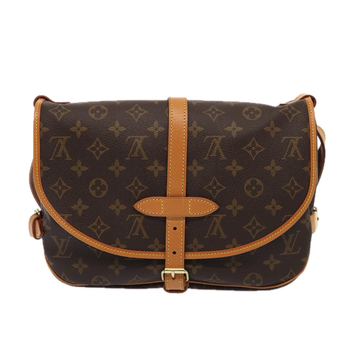 Louis Vuitton Saumur Brown Canvas Shoulder Bag (Pre-Owned) Size ONE SIZE - 2 Thumbnail
