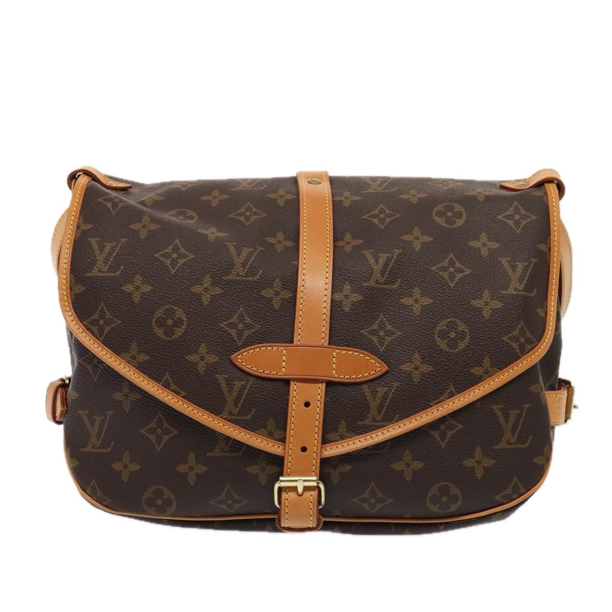 Louis Vuitton Saumur Brown Canvas Shoulder Bag (Pre-Owned) Size ONE SIZE - 15 Thumbnail