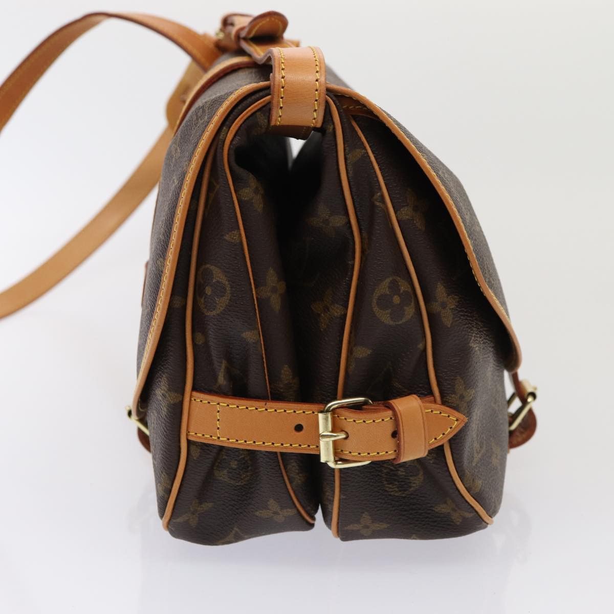 Louis Vuitton Saumur Brown Canvas Shoulder Bag (Pre-Owned) Size ONE SIZE - 9 Thumbnail