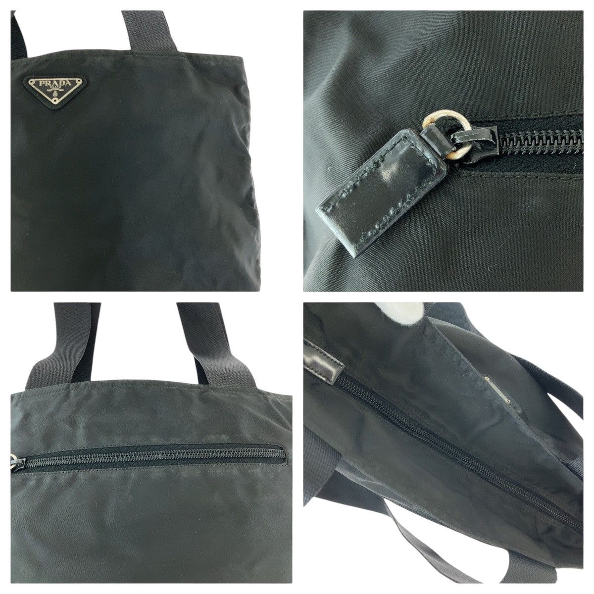 Prada Prada Prada Nylon Tessuto Logo Tote Bag Canvas Tote Bag B5880F in Very Good Condition Size ONE SIZE - 5 Thumbnail