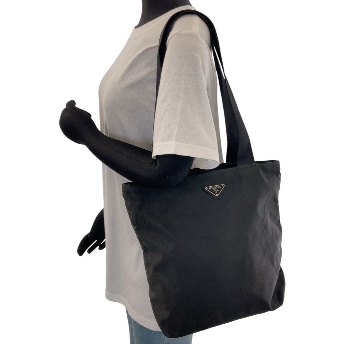 Prada Prada Prada Nylon Tessuto Logo Tote Bag Canvas Tote Bag B5880F in Very Good Condition Size ONE SIZE - 7 Thumbnail