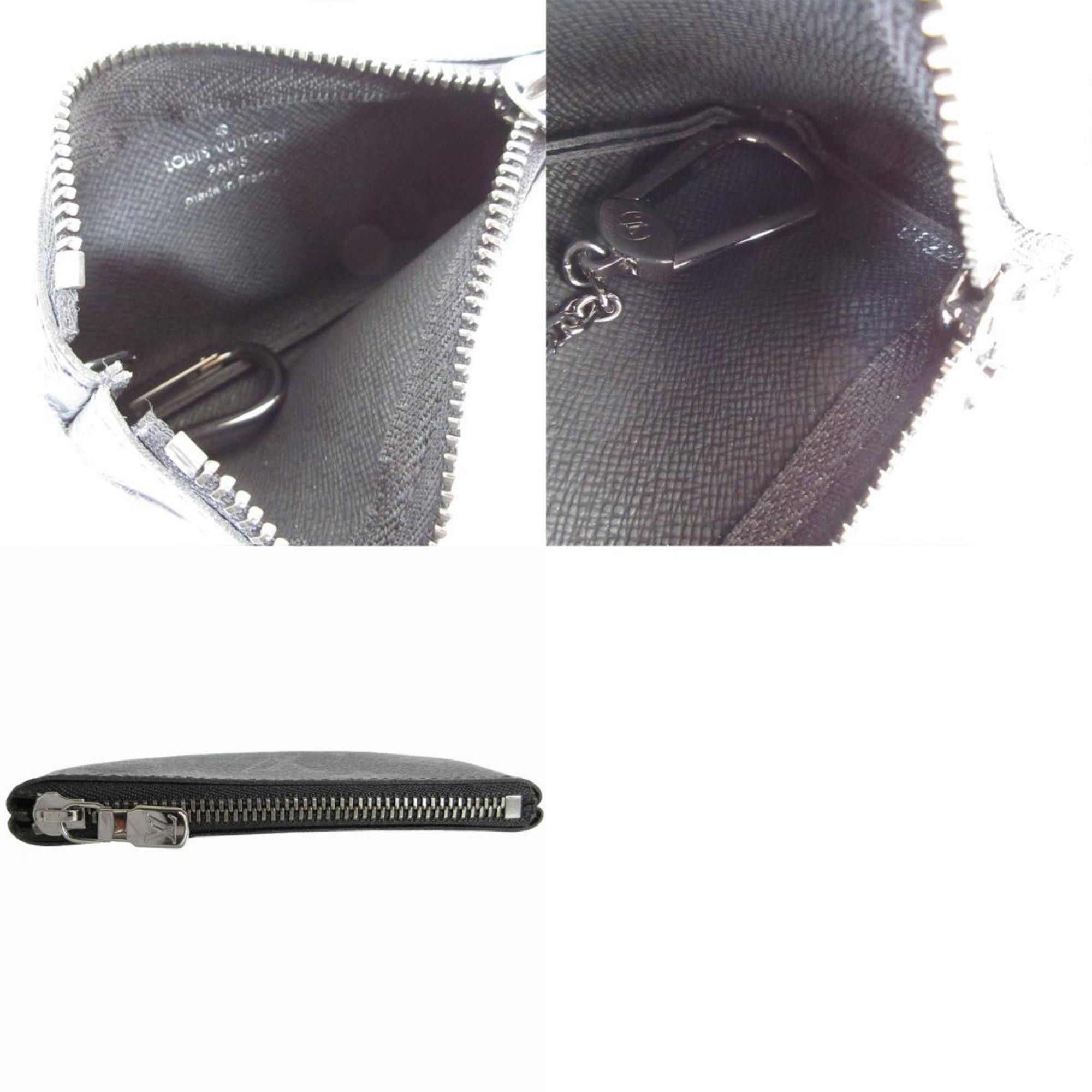 Louis Vuitton Louis Vuitton Key Case Monogram Eclipse Pochette Cle Coated Canvas Black Grey Men's s0076j Size ONE SIZE - 5 Thumbnail