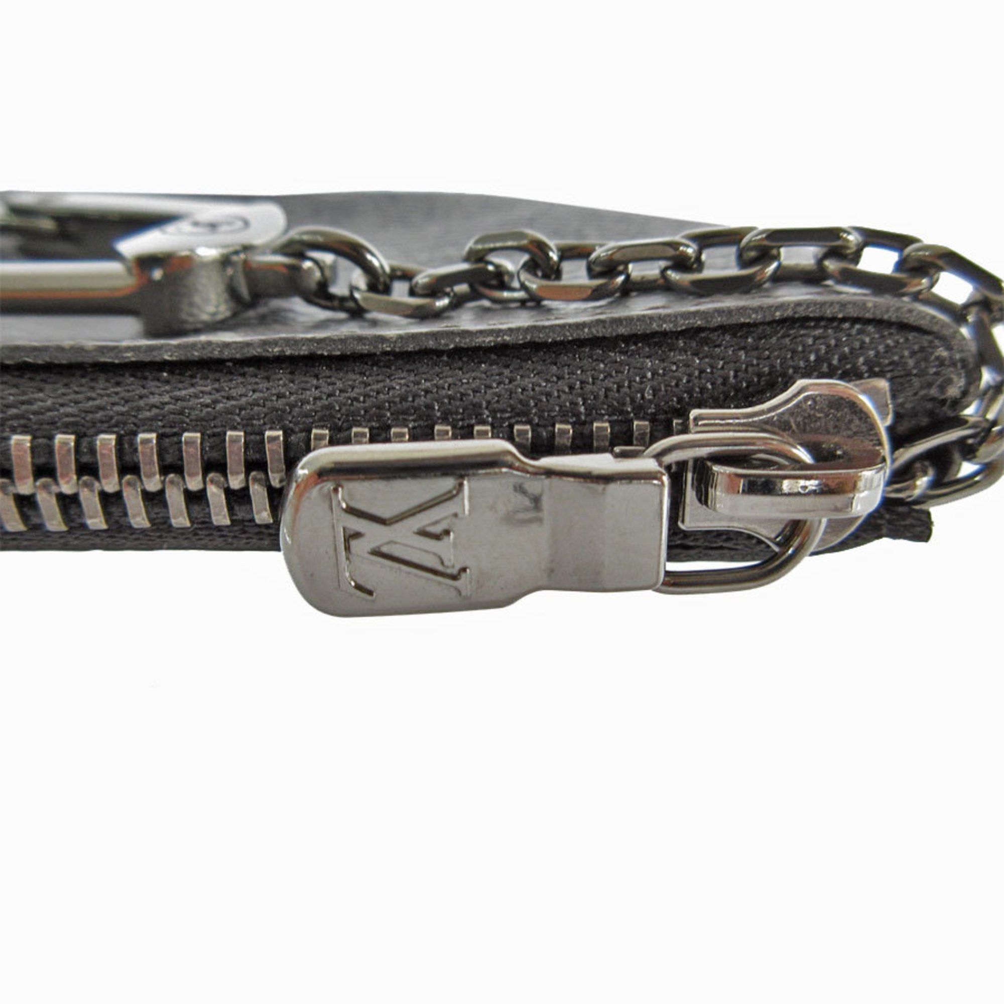 Louis Vuitton Louis Vuitton Key Case Monogram Eclipse Pochette Cle Coated Canvas Black Grey Men's s0076j Size ONE SIZE - 3 Thumbnail