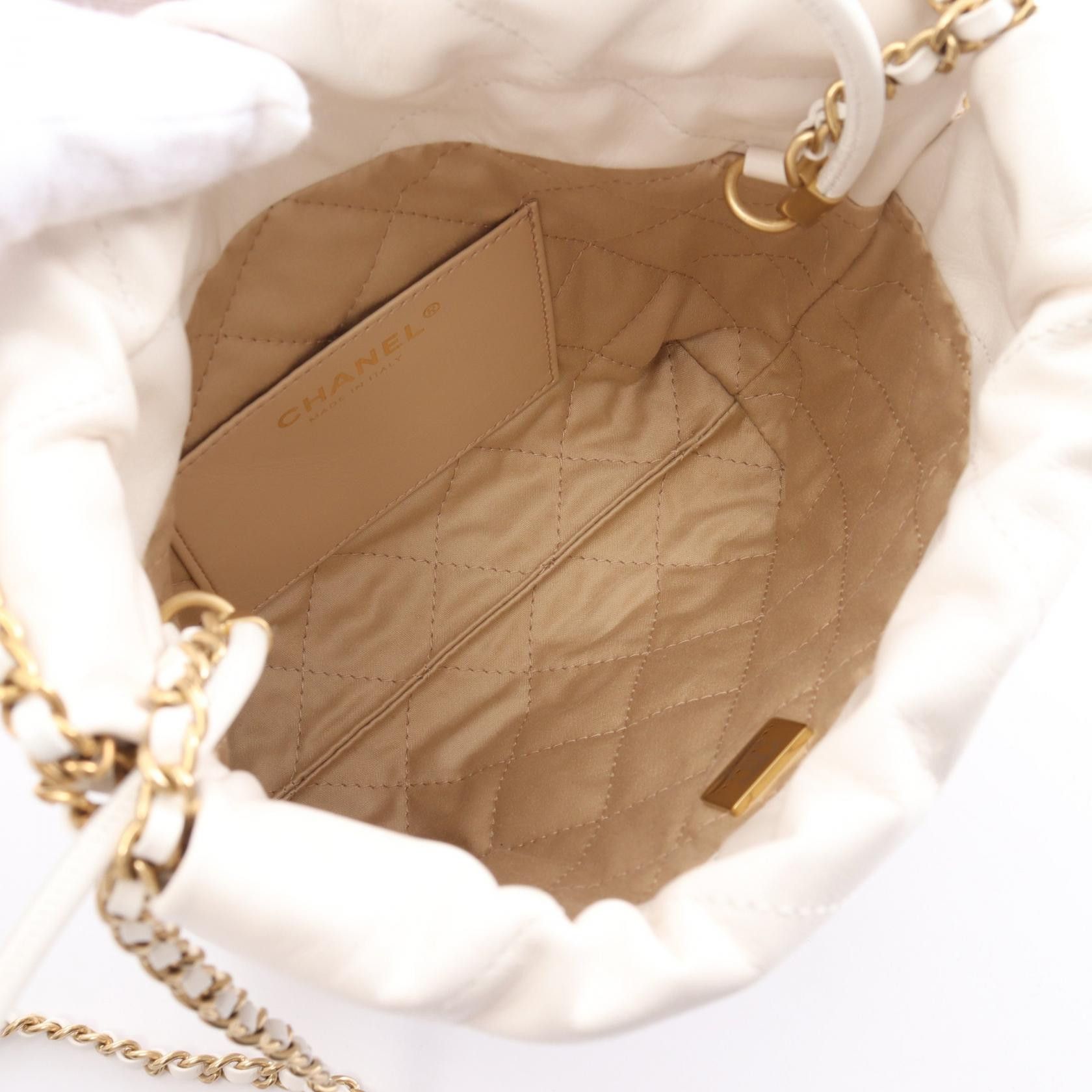 Chanel Chanel Quilted Leather Chanel 22 Bucket Bag Leather Shoulder Bag AS3980 in Great Condition Size ONE SIZE - 3 Thumbnail