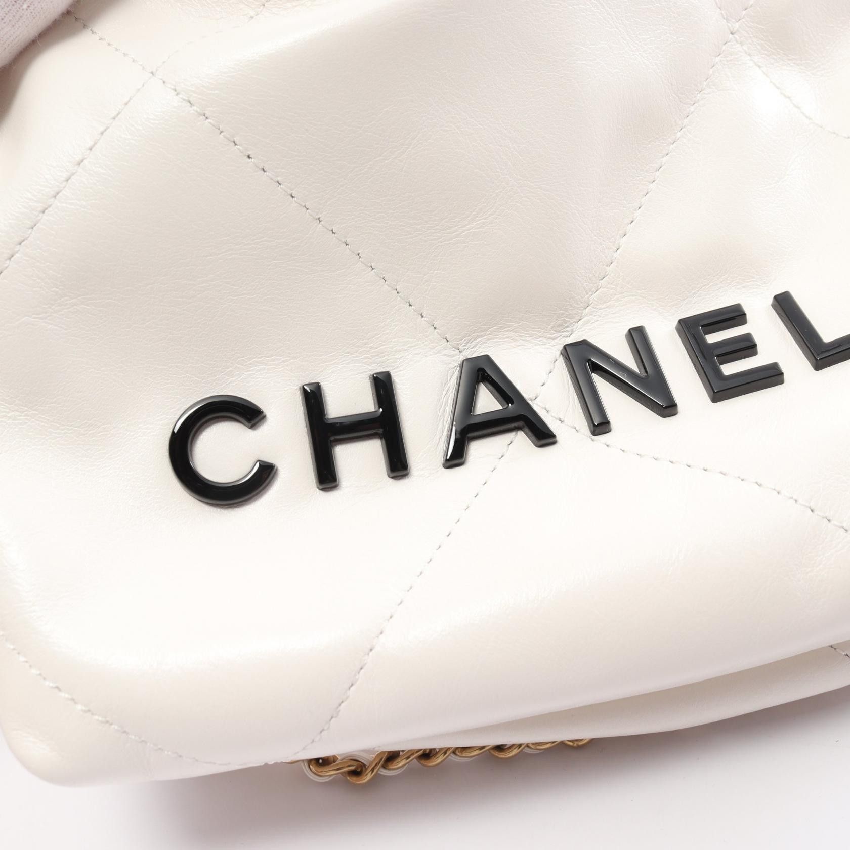 Chanel Chanel Quilted Leather Chanel 22 Bucket Bag Leather Shoulder Bag AS3980 in Great Condition Size ONE SIZE - 8 Thumbnail