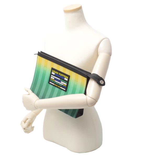 Louis Vuitton Louis Vuitton Louis Vuitton Damier Stripe Pochette Voyage MM Clutch M81317 Canvas Clutch Bag M81317 in Pristine Condition Size ONE SIZE - 8 Thumbnail