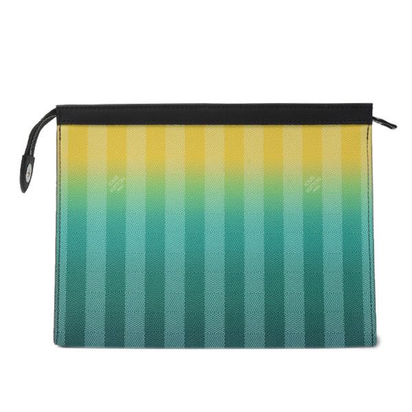 Louis Vuitton Louis Vuitton Louis Vuitton Damier Stripe Pochette Voyage MM Clutch M81317 Canvas Clutch Bag M81317 in Pristine Condition Size ONE SIZE - 3 Thumbnail
