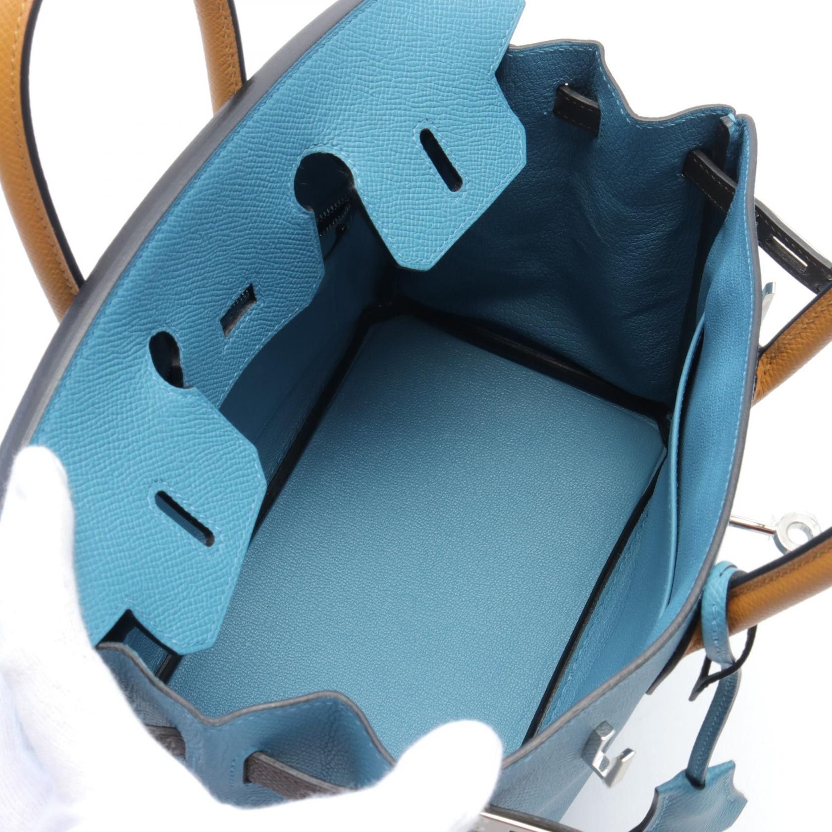 Hermes Hermes Courchevel Birkin 25 Leather Handbag in Excellent Condition Size ONE SIZE - 3 Thumbnail