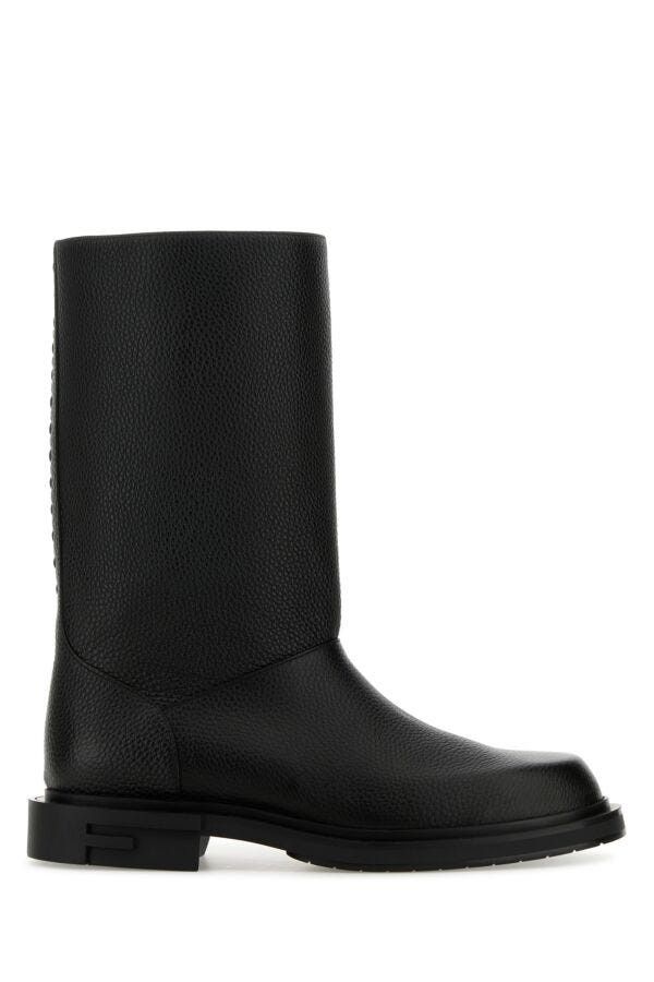Fendi Black Leather Frame Boots Size US 6 / EU 39 - 3 Thumbnail
