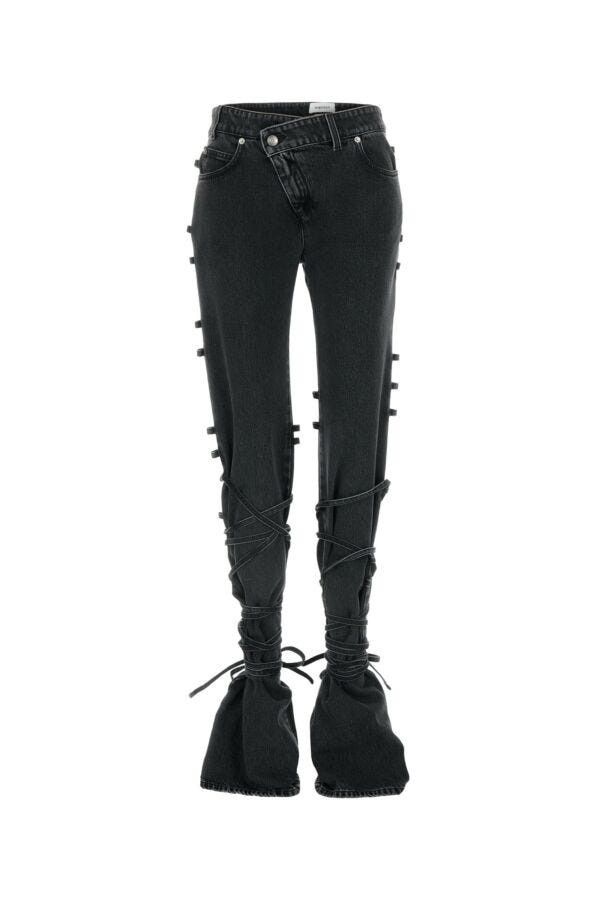 Alexander McQueen Black Denim Jeans Size 26" / US 2 / IT 38 - 3 Thumbnail