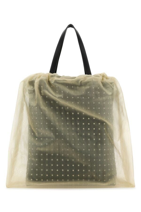 Alexander McQueen Two-Tone Leather And Tulle Nebula Shopping Bag Size ONE SIZE - 5 Thumbnail
