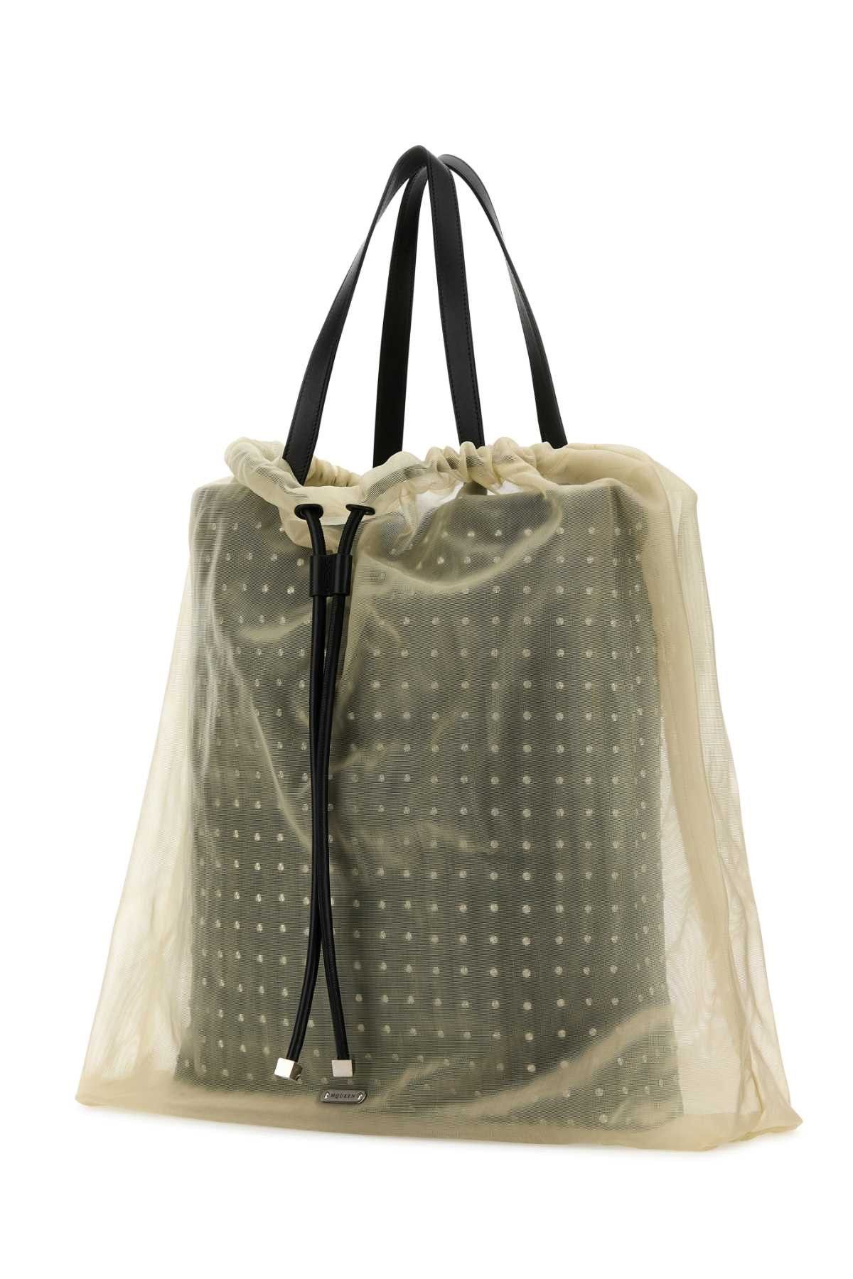 Alexander McQueen Two-Tone Leather And Tulle Nebula Shopping Bag Size ONE SIZE - 2 Thumbnail