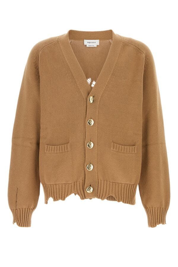 Alexander McQueen Biscuit Cotton Cardigan Size US L / EU 52-54 / 3 - 3 Thumbnail