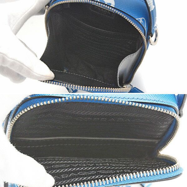 Prada Prada Prada Saffiano Leather 2WAY Crossbody Bag Marine Print Handbag 2VH067 Leather Handbag 2VH067 in Great Condition Size ONE SIZE - 4 Thumbnail
